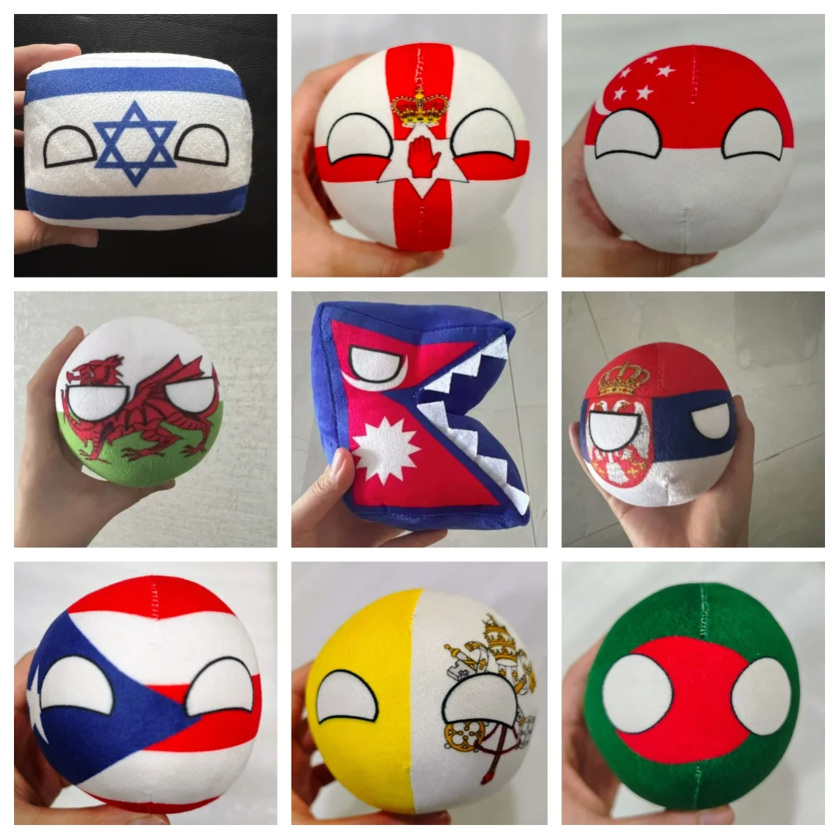 

Плюшевая подушка Polandball 10 см: Бангладеш, Ирландия, Англия, Шотландия, Пуэрто-Рико, Сербия, Уэльс, Непал. Игрушка Countryball в подарок.
