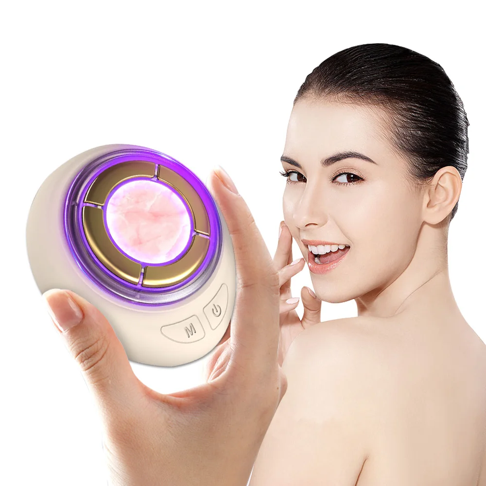 EMS LED Photon ลูกกลิ้งนวดหน้าความร้อน Micro-current Beauty Instrument Face Lift เครื่องนวดผิวกระชับอุปกรณ์ความงาม