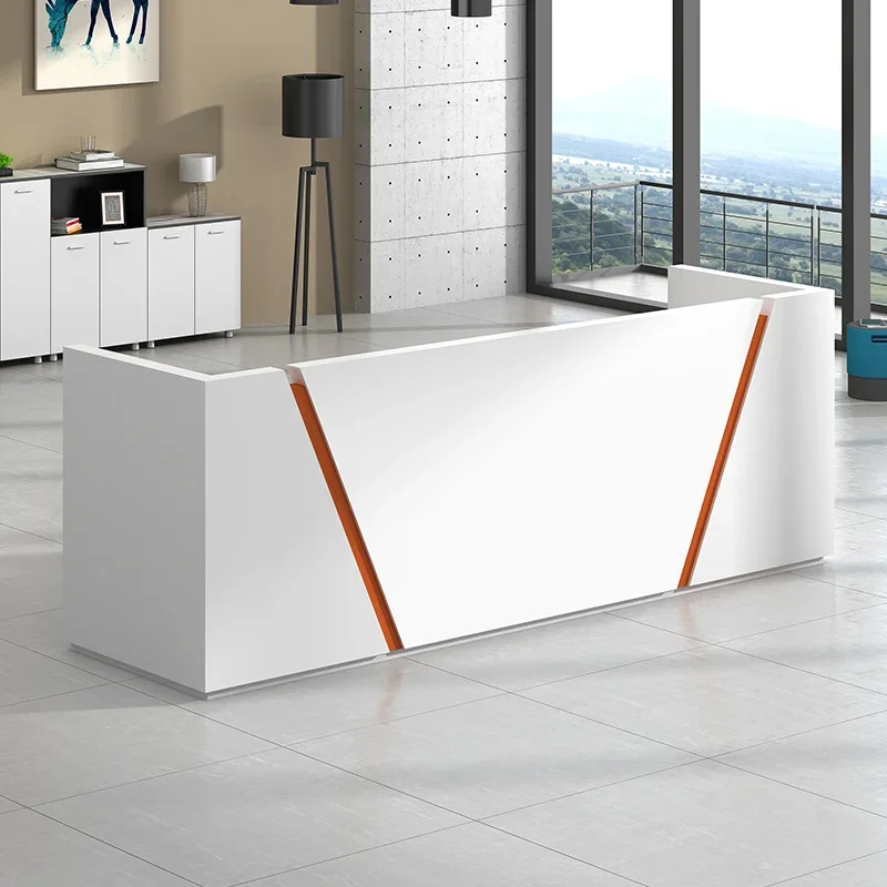 Cashier shop Small front desk Reception desk Simple modern paint welcome desk beauty salon school training bar