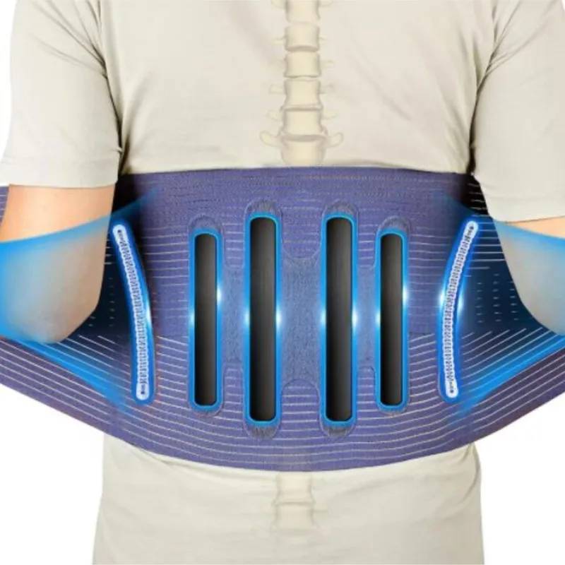 Back Support Brace for Pain Relief, Adjustable Magnet Lumbar Support with Spring Stabilizers for Injury, Herniated Disc,Sciatica