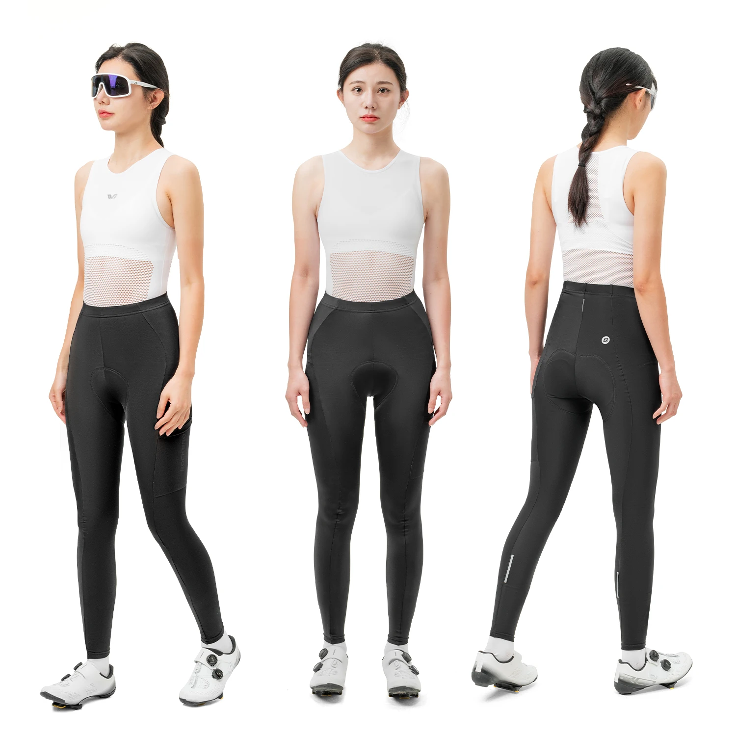 ROCKBROS Spring Summer Women Bicycle Pants 3D Cushion Pad Breathable Quick Dry MTB Road Bike Long Trousers Female Cycling Tights