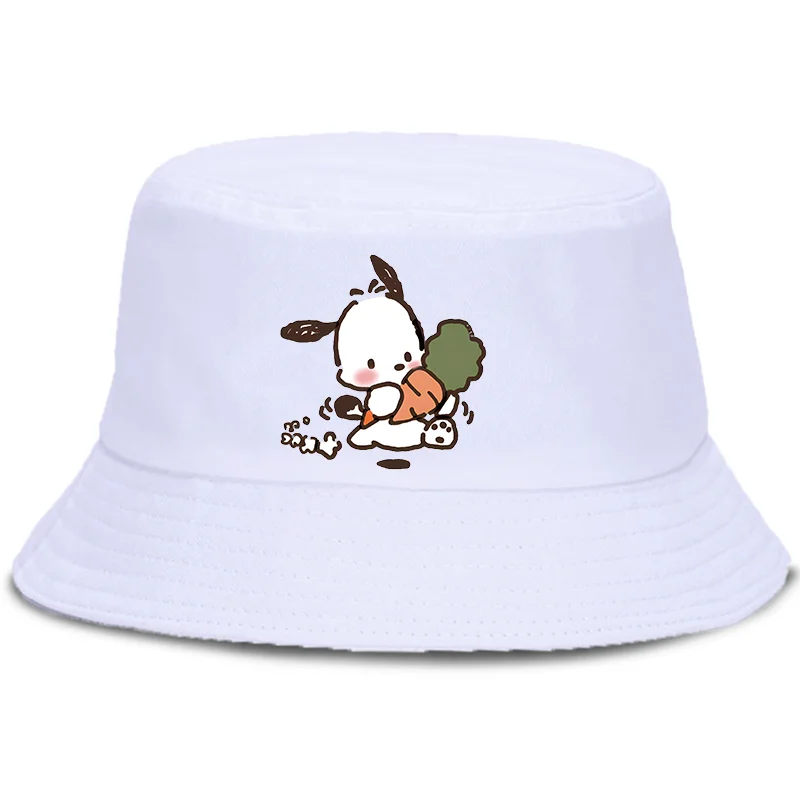 

Anime Pochacco Printed Fisherman Hat Cute Cartoon Basin Hats Autumn Summer Beach Sun Shade Girls Panama Cap Gift