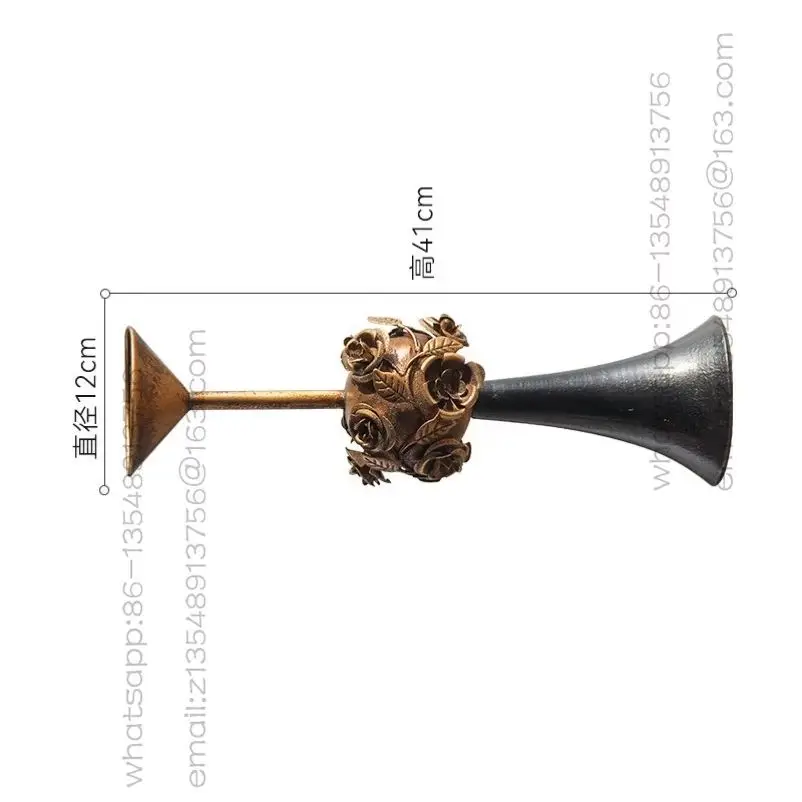 

American Retro Wrought Iron Hollow Carved Candlestick Bed and Breakfast Restaurant Romantic Atmosphere Decoration
