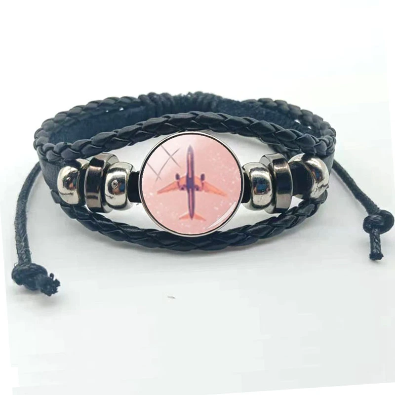 New Fashion Aircraft Bracelet Pilot Aviation Bracelet Traveler Gift Stewardess Bracelet Glass Jewellery