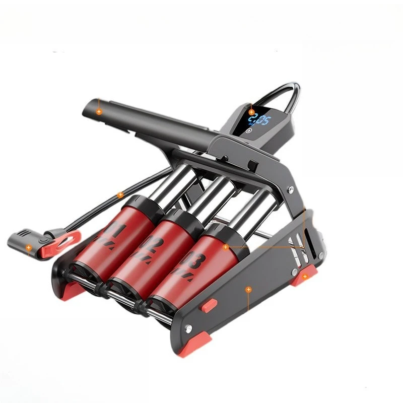 

foot-stepping inflatable cylinder, high-pressure three-cylinder inflatable pump, car bicycle pump