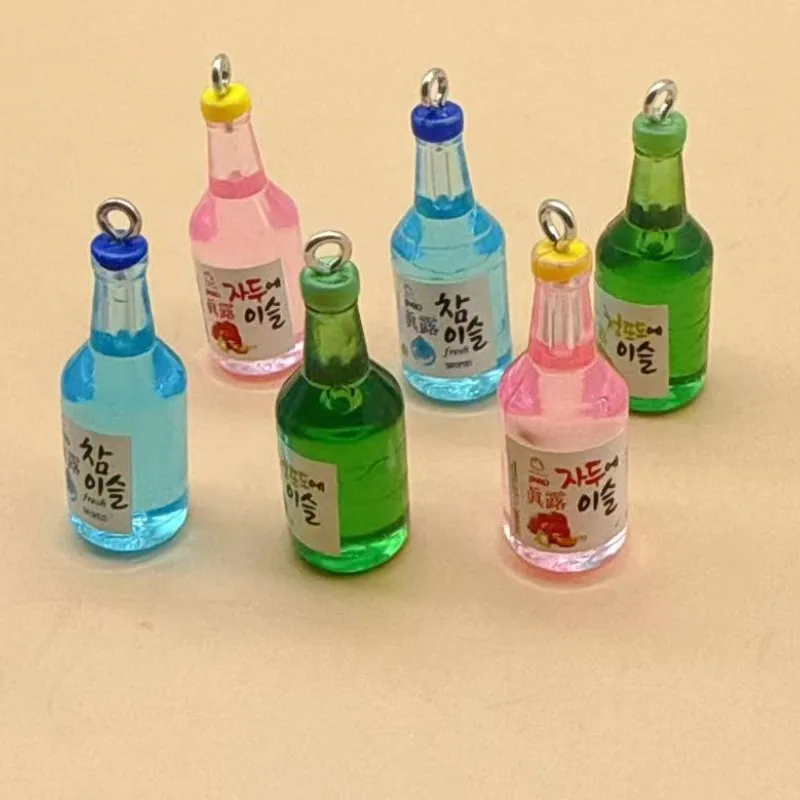 10pcs Simulation Bottle Charms For Pendant DIY Handmade Jewelry for Earring Necklace Keychain