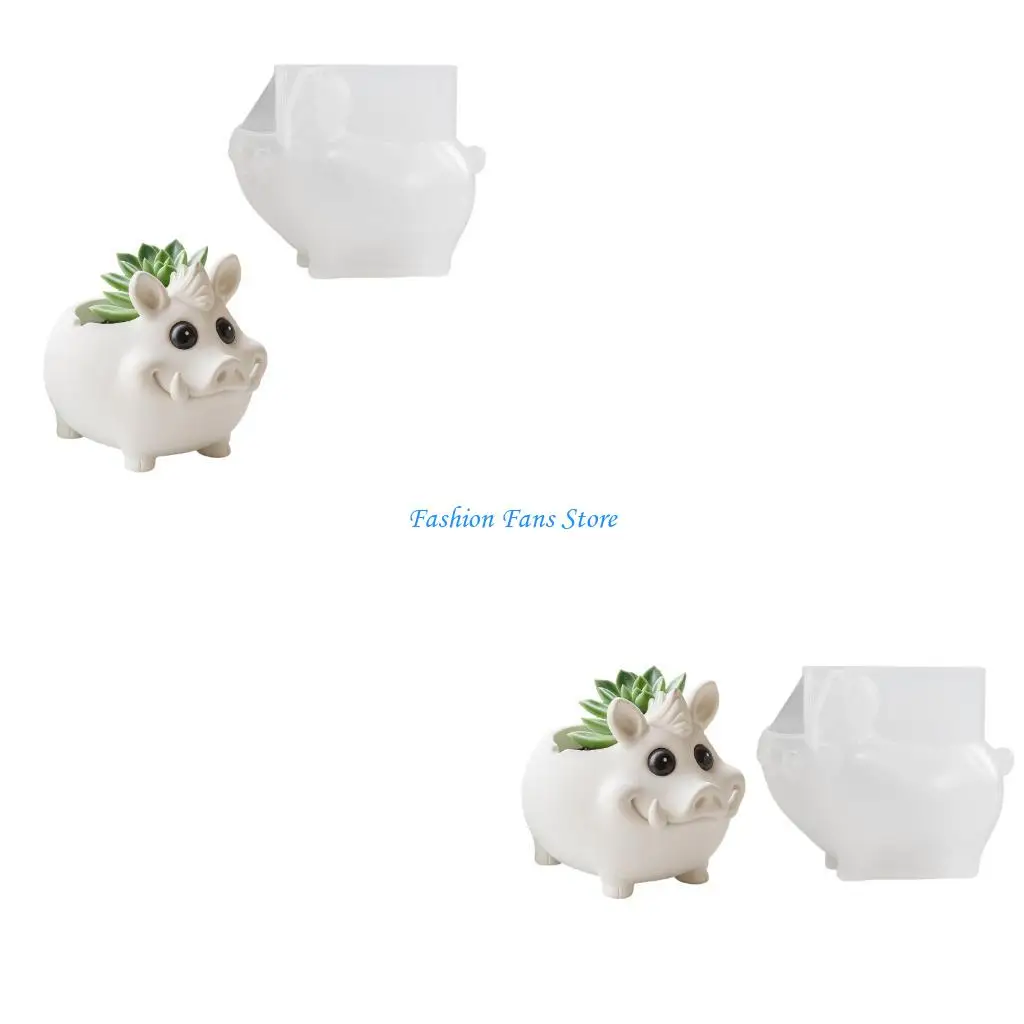 قالب سيليكون الخنزير البري متعدد الاستخدامات مناسب للإبداعات ومزارع الزينة