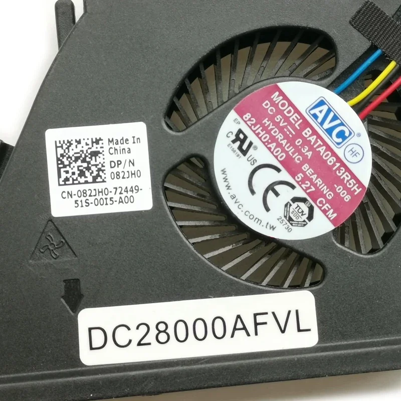 Nouveau ventilateur de refroidissement CPU pour ordinateur portable d'origine pour DELL Latitude E5430 Cooler DC28000AFVL BATA0613R5H -006 CN-082JH0 82JH0