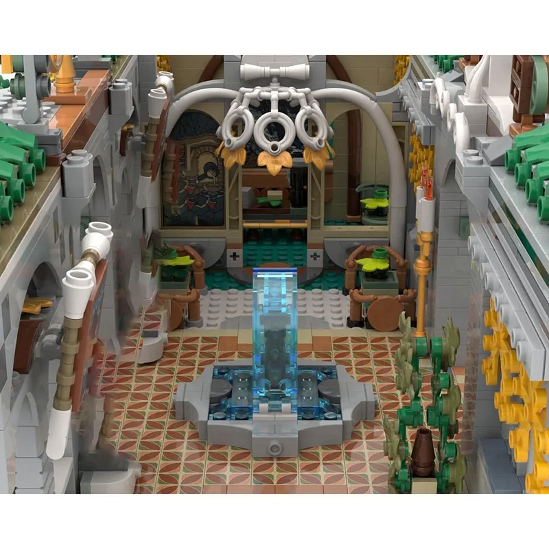 

Moc Building Bricks Modular Lven Train Station-10316 Modification Model Technology Blocks Christmas DIY Toy Construction Gifts