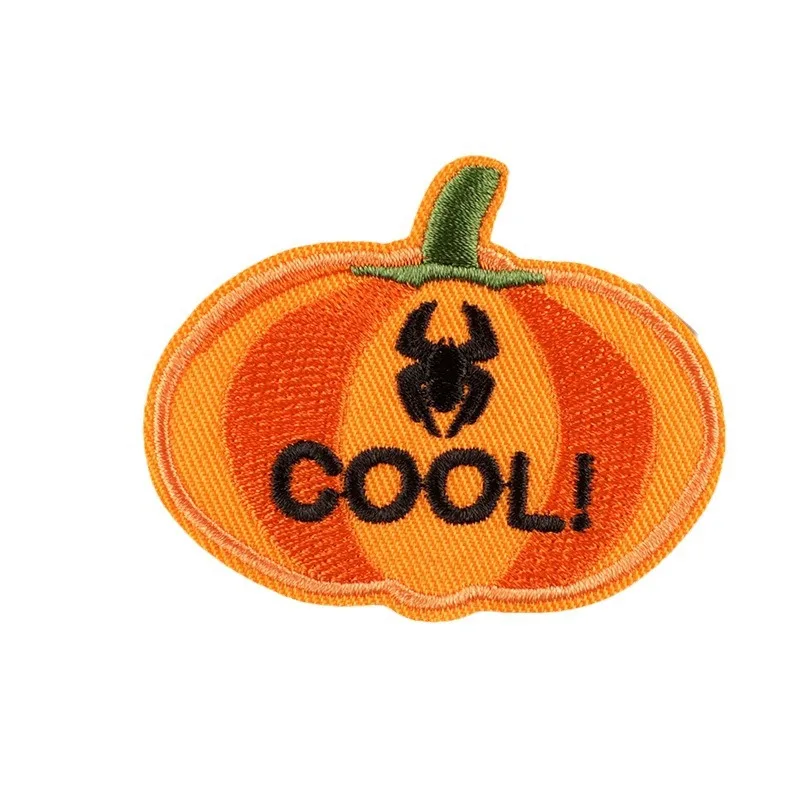 Pumpkin Halloween Emblem Clothing Accessories Badge Sticker Embroidered Embroidery Sticker Iron-on Patches