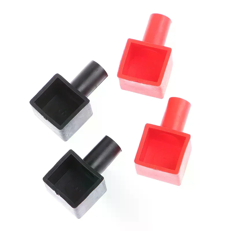 4pcs/set Universal Square Motorcycle Car Battery Terminals Rubber Covers