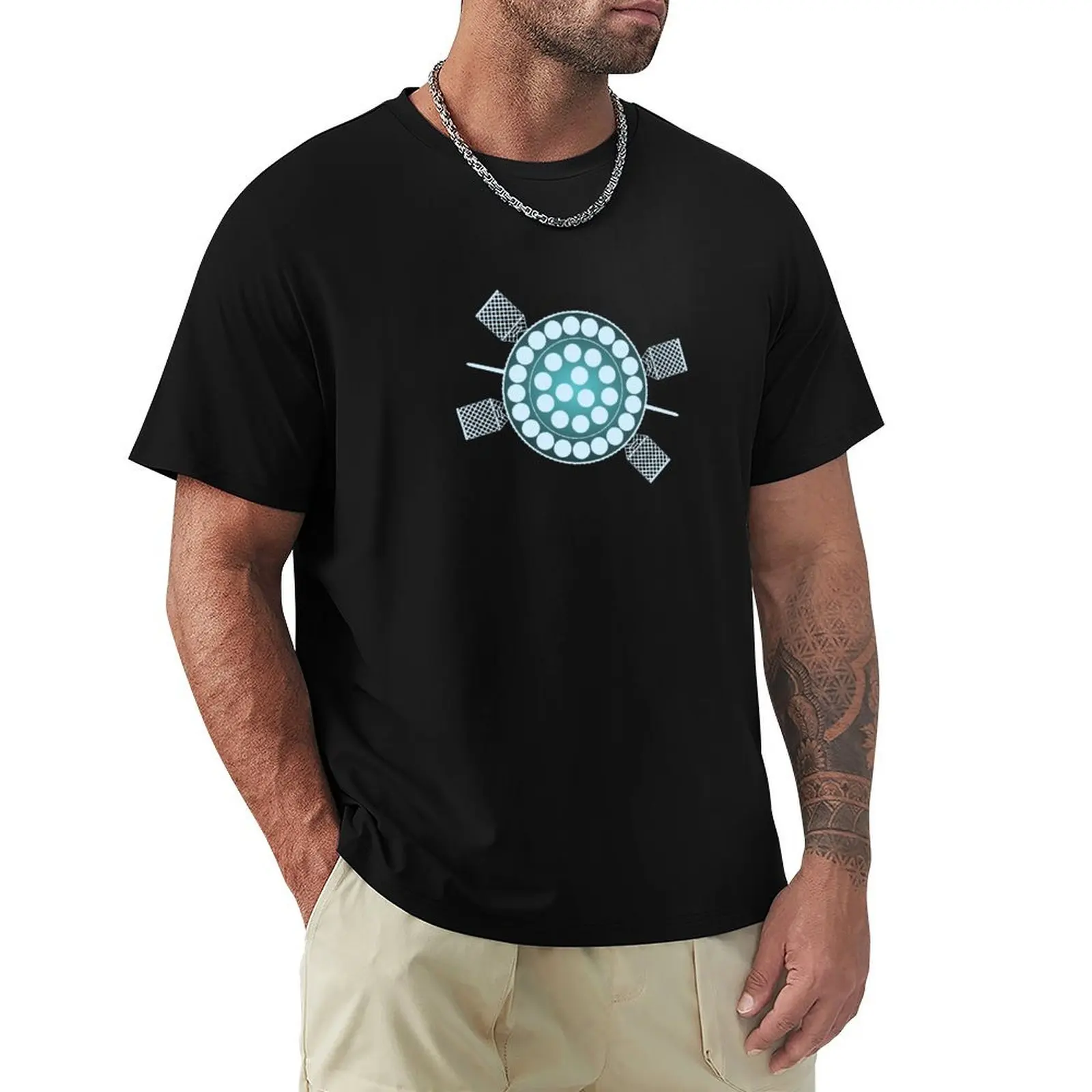Space X's Starship Booster 9, Underneath View – Light Blue T-Shirt printed t shirts for man T-Shirt