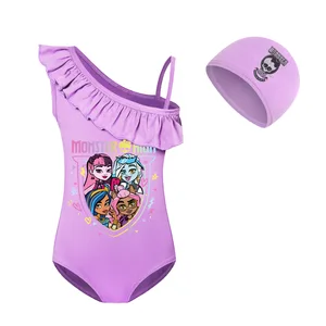 قطعة واحدة ملابس السباحة الرضع الوحش ملابس السباحة عالية ملابس السباحة الفتيات ملابس السباحة ملابس السباحة الذئب كلاودين أفضل 12 ملابس دراكولورا عالية الوحش مبيعا - رقم 11
