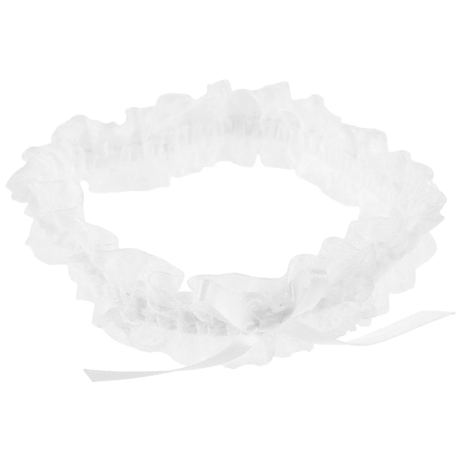 Bridal Lace Garter with Charming Bow Elegant Adjustable Thigh Ring for Women Comfortable Breathable Wedding Party Performance