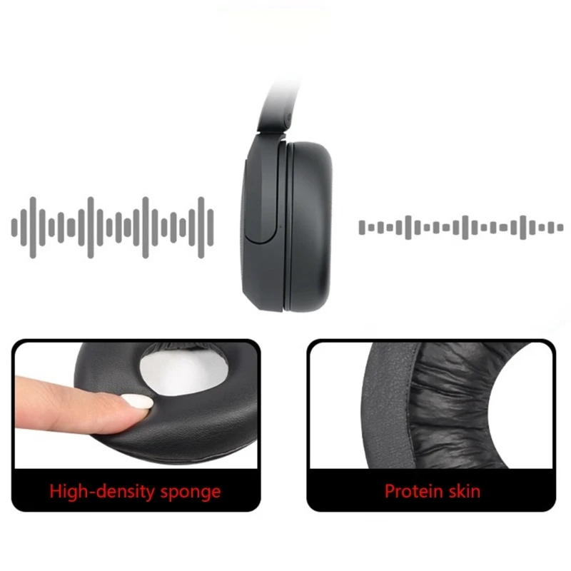 Breathable Earpads Headband for WH-CH520 Headphone Ear Cushions Elastic Earpads Headphone Memory Foam Sleeve Ear Pads