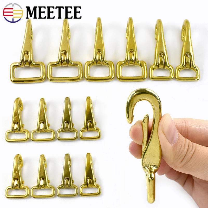 

1-5Pc Solid Brass Buckles Trigger Snap Hook Bag Strap Carabiner Clips Dog Collar Fastener Lobster Clasp DIY Hardware Accessories