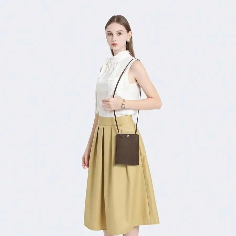 Nylon Mini Messenger Bag Square Phone Pouch Ins Style Japanese Minimalist Womens Crossbody Bag