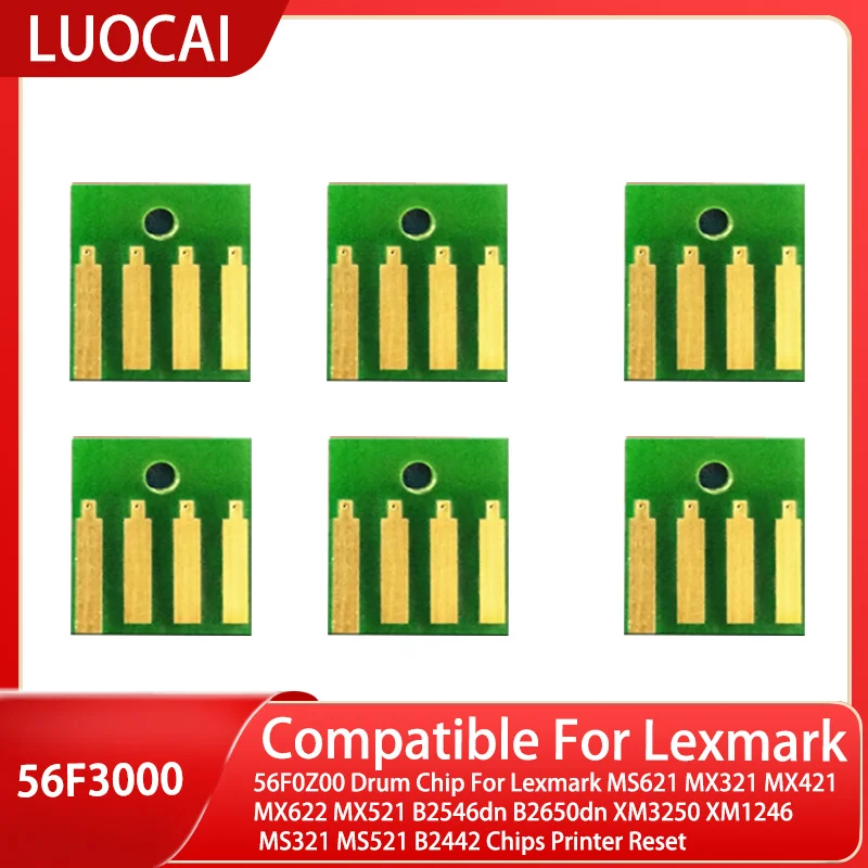 56F3000 Drum Chip For Lexmark MS621 MX321 MX421 MX622 MX521 B2546dn B2650dn XM3250 XM1246 MS321 MS521 B2442 Chips Printer Reset