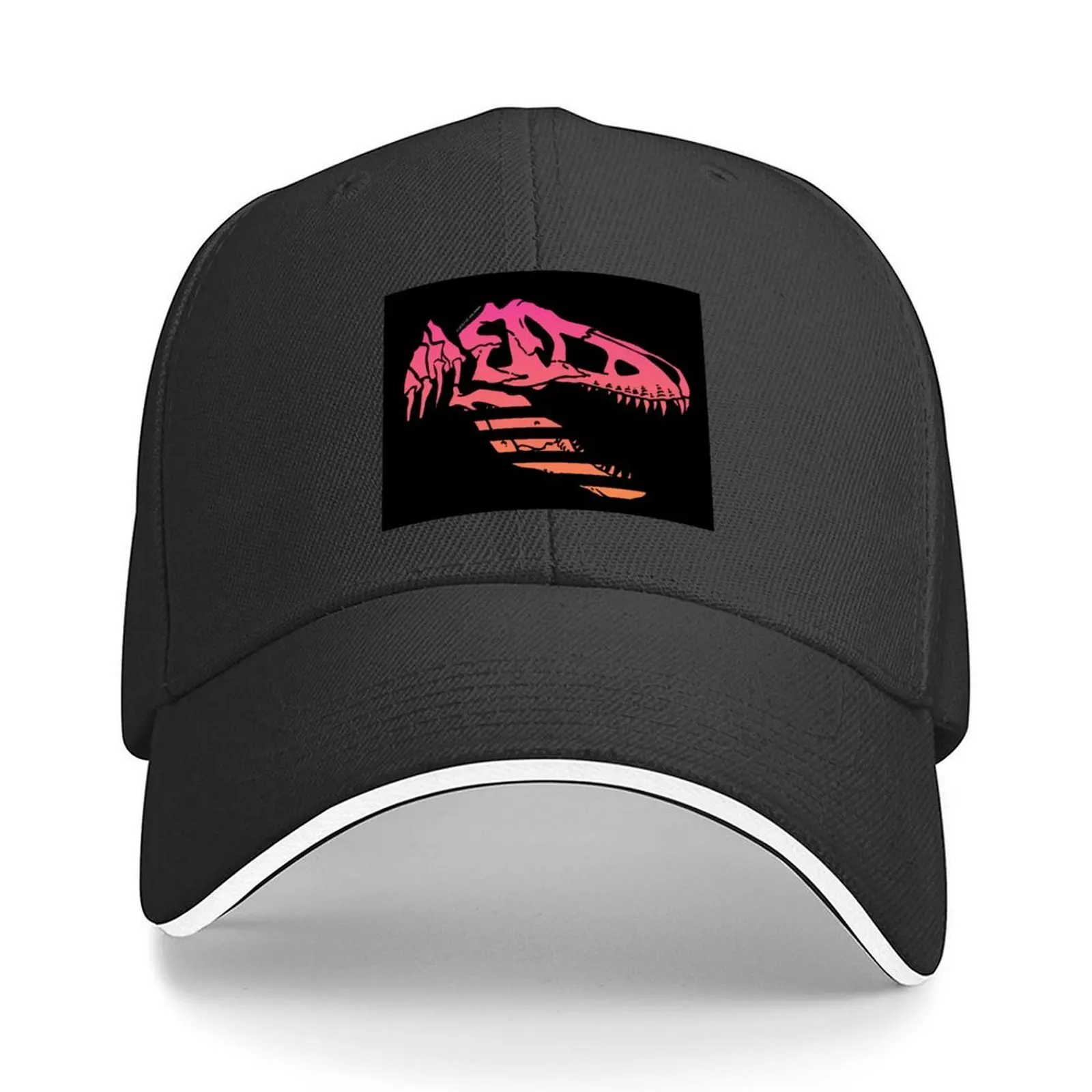 

Jurassic World T-Rex Dino Pink Gradient Skull Design Baseball Cap Dropshipping Hat men Custom Cap Beach Bag For Women 2025 Men's