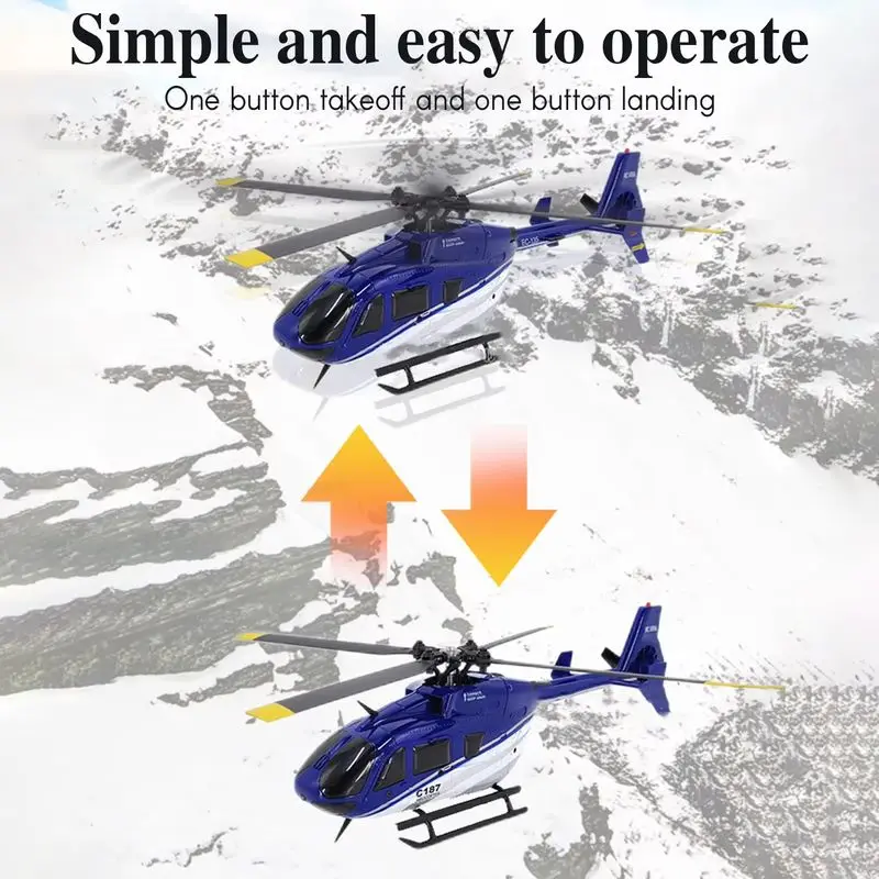 EC135 Realistic Helicopter C187 Six-channel Remote Control Model Dual-motor Helicopter Simulation Single Propeller Aircraft