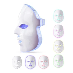 LED Facial Mask Skin Care Machine 7 Colors Light-emitting Diode Beauty Equipment Face Whitening Skin Rejuvenation Device