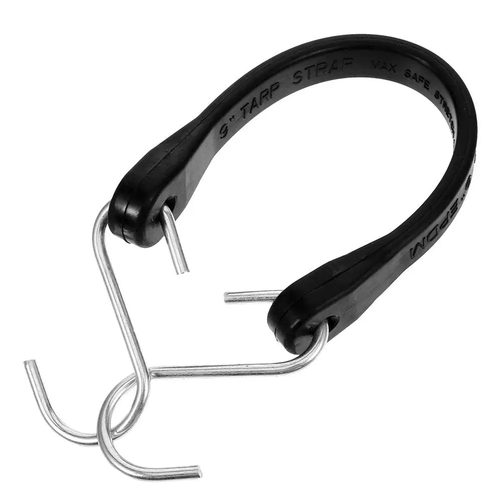 Bungee Cord Rubber Hooks Heavy Duty Tarp Securing High Strength Tie Down Straps Vehicle Elastic Cords Rubber Tension Straps
