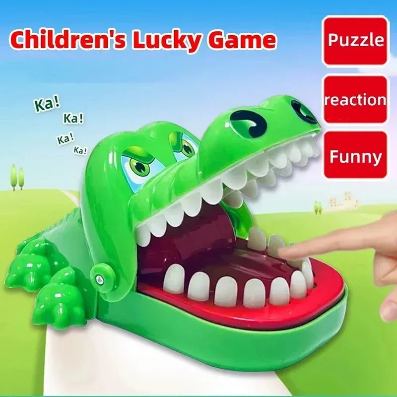 Children's Crocodile Biting Finger Reaction Training Toys, Gags Toys, Thriller Teeth Toy, Kids Lucky Game, Crocodile Fun Gift