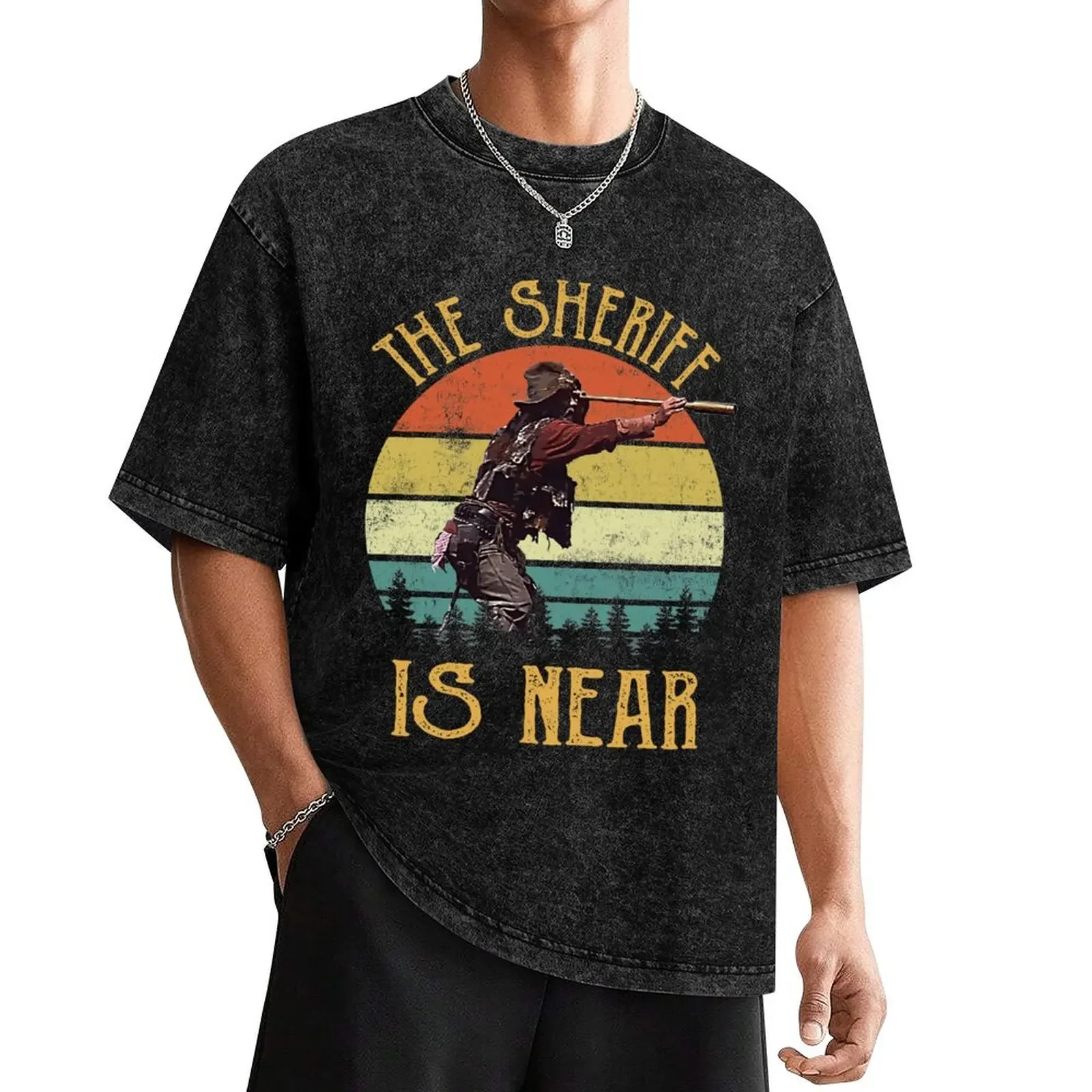 Blazing Saddles The Sheriff is Near Vintage T-Shirt shirts graphic tees anime figures vintage graphic tee designer t shirt men