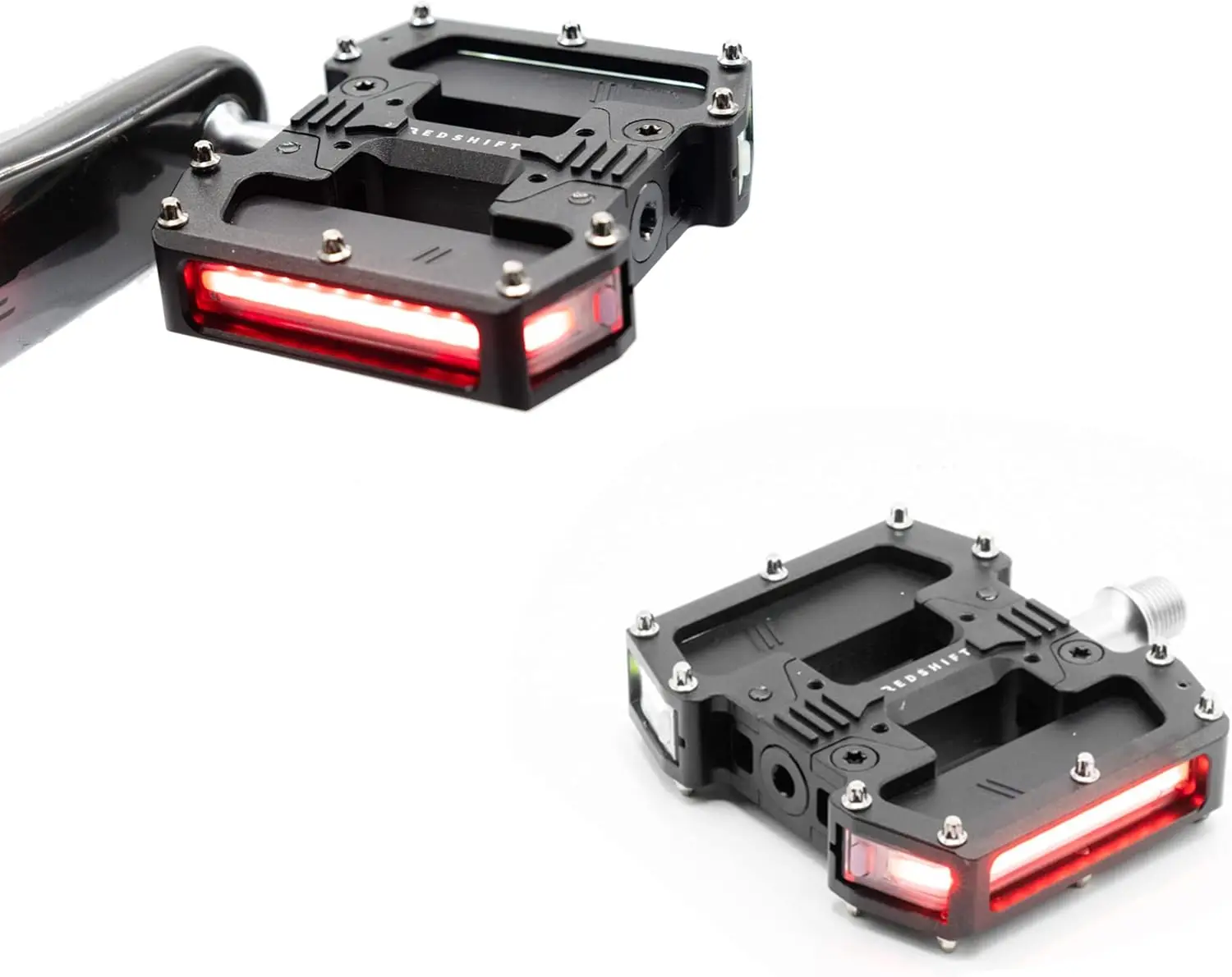 

ARCLIGHT PRO Flat Bicycle Pedals with LED Lights, Auto On-Off, 36+ hr Battery, USB Rechargeable, Weatherproof, Flat Alu