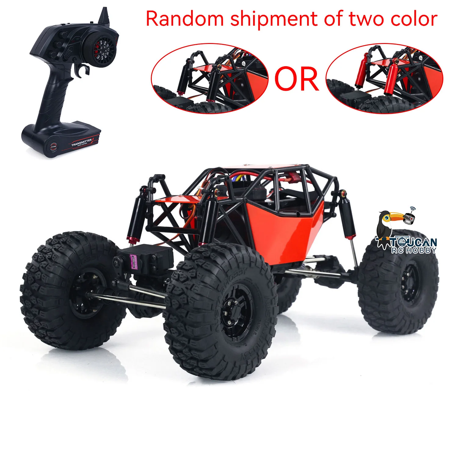 1/10 Maßstab RTR RC Offroad-Autos 4x4 Ferngesteuertes Auto Fahrbereit RC Rock Crawler Elektrisch Lackierter Fertiger Truck als Geschenk-Spielzeug