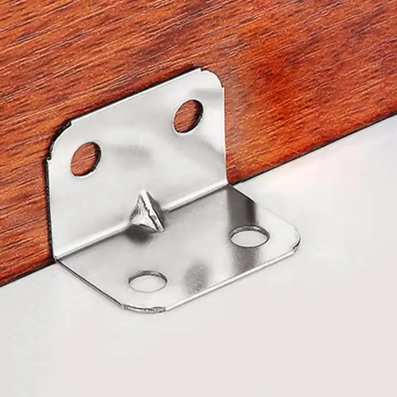 20Pcs 90 Degree Metal Angle Brackets Corner Connector Plates For Furniture Shelf Cabinet Repair