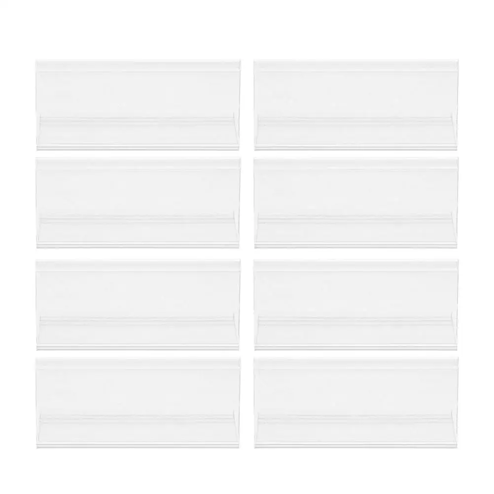 Price Bar Wooden Rack Label Holders Displaying Stand Tag Clip Merchandise Sign Shelf