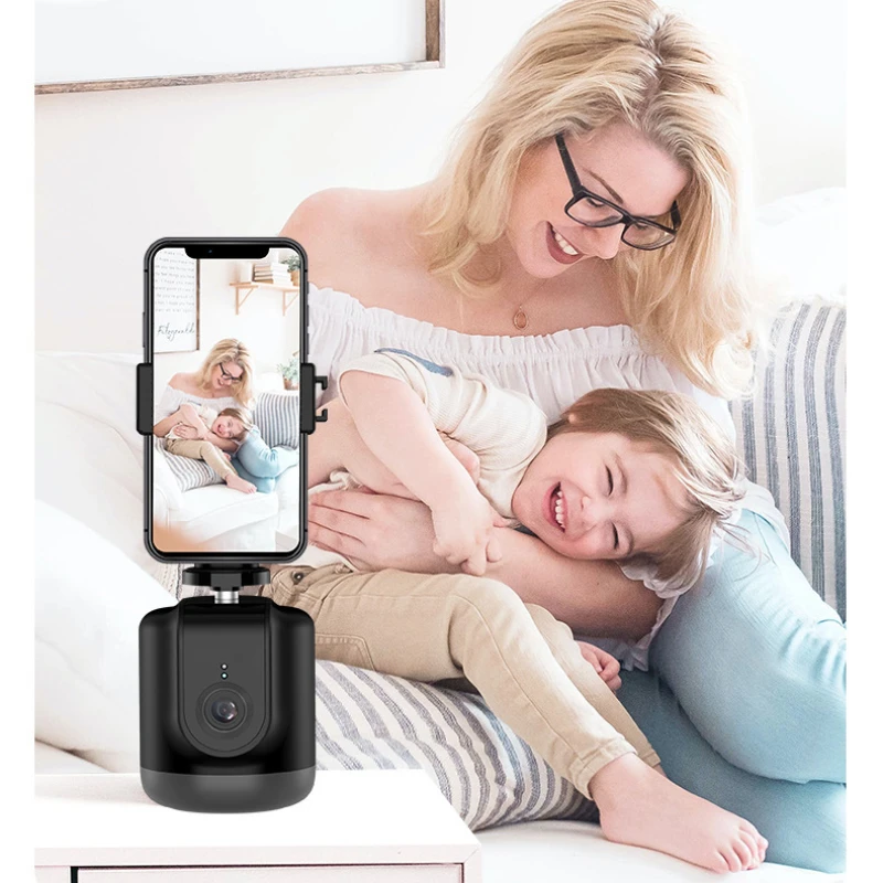 

360° intelligent follow PTZ camera face recognition tracking rotating computer mobile phone synchronous live broadcast device