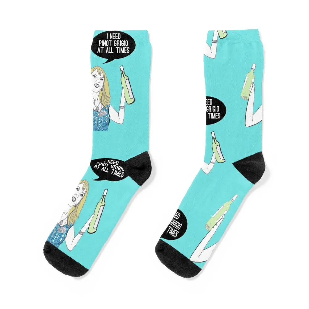 

Pinot Grigio Socks cotton gym hiking heated Women's Socks Men's