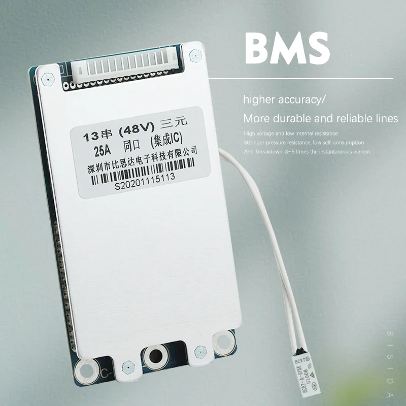 Bisida bms 13s 48v Common Port/Split Port Schutz platine mit Ausgleichs leitung und ntc für Elektro fahrrad 18650 Akku