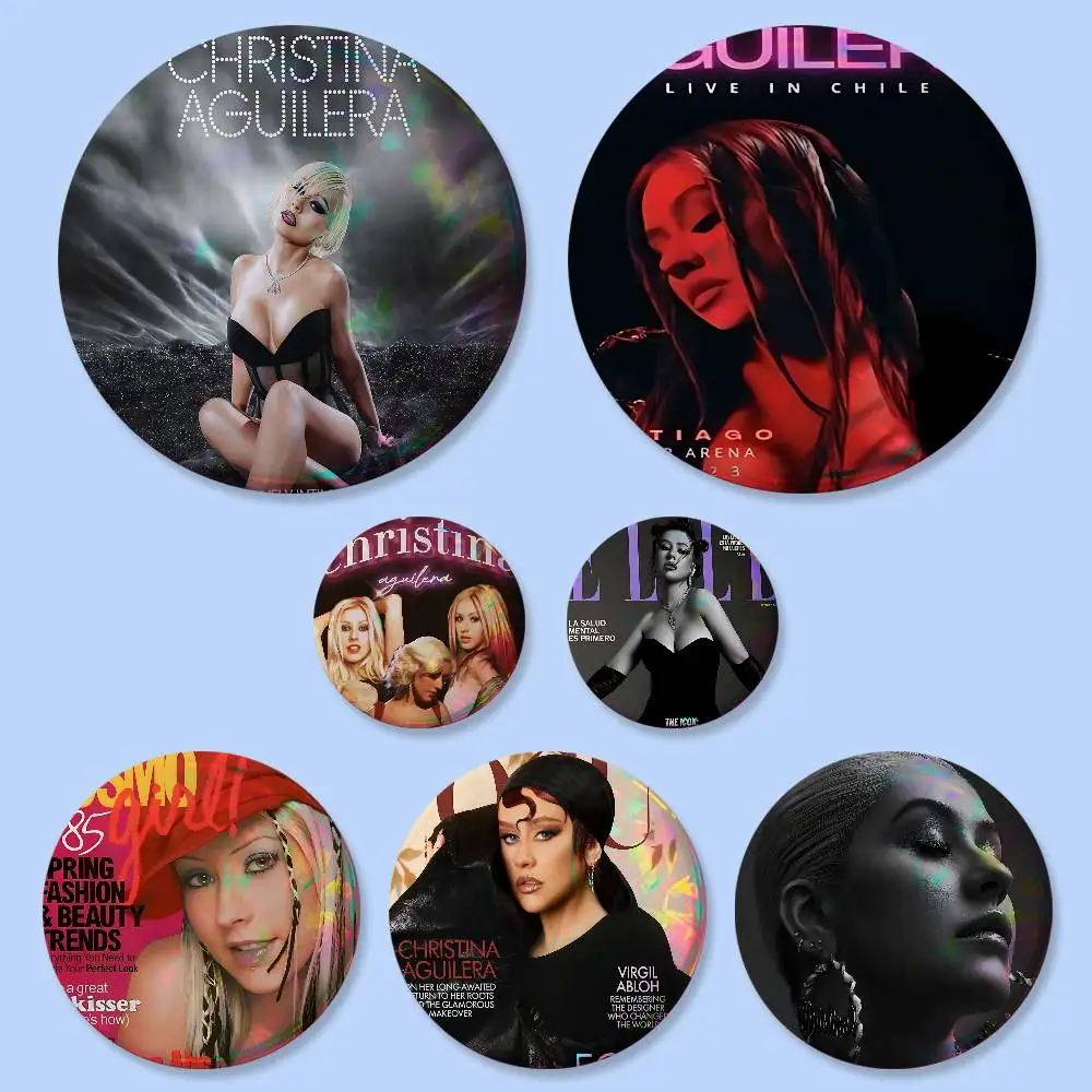 Insignias Redondas de Christina Aguilera, Botones Creativos, Broches, Decoración para Bolsos, Accesorios para Fans, Coleccionistas y Regalos para Amigos