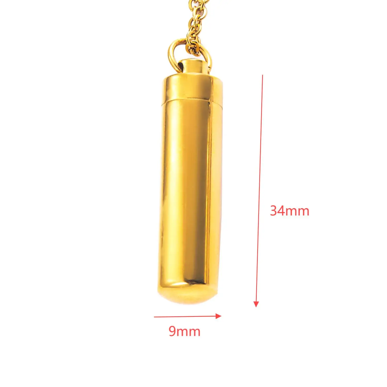 316L Stainless Steel Openable Memorial Cremation Hip hop Pendant Cylinder Tube Ash Urn Necklaces accessories