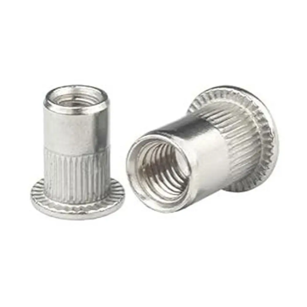 150/165Pcs Carbon Steel Rivet Nut Kit Assorted Sizes SAE & Metric Threaded Insert Nuts with Storage Box M3 M4 M5 M6 M8 M10 M12