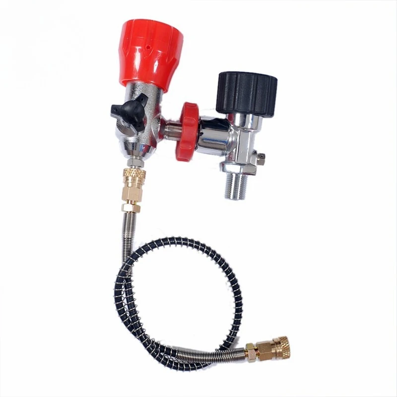 High pressure bottle head valve G5/8 carbon fiber gas cylinder air exhaler valve large to small, connector M18 * 1.5