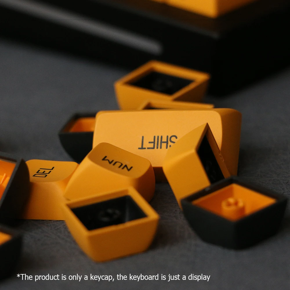149 teclas Similares Cherry PBT teclas de doble disparo para teclado mecánico Mx Switch doble inyección de Color negro amarillo Keycap