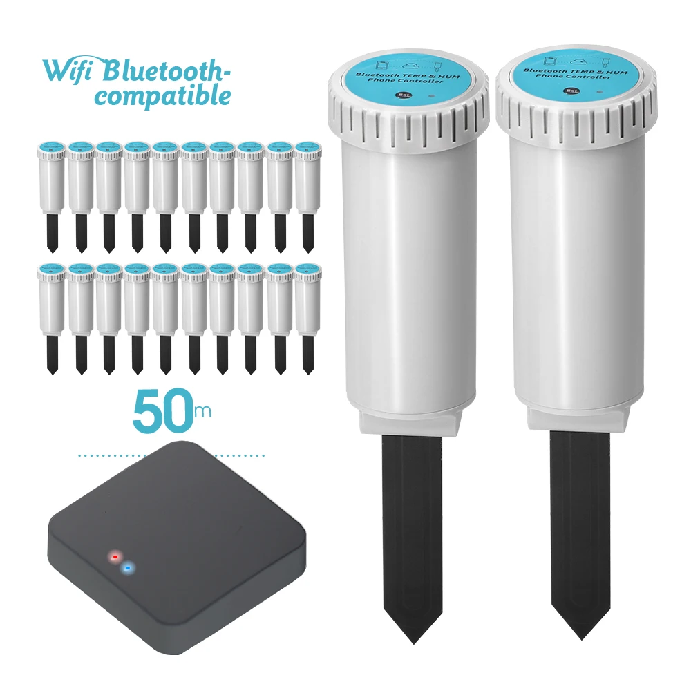

Smart Wifi&Bluetooth-compatible Gardening Soil Moisture Sensor Wireless Thermometer Hygrometer for Home Professional Tool