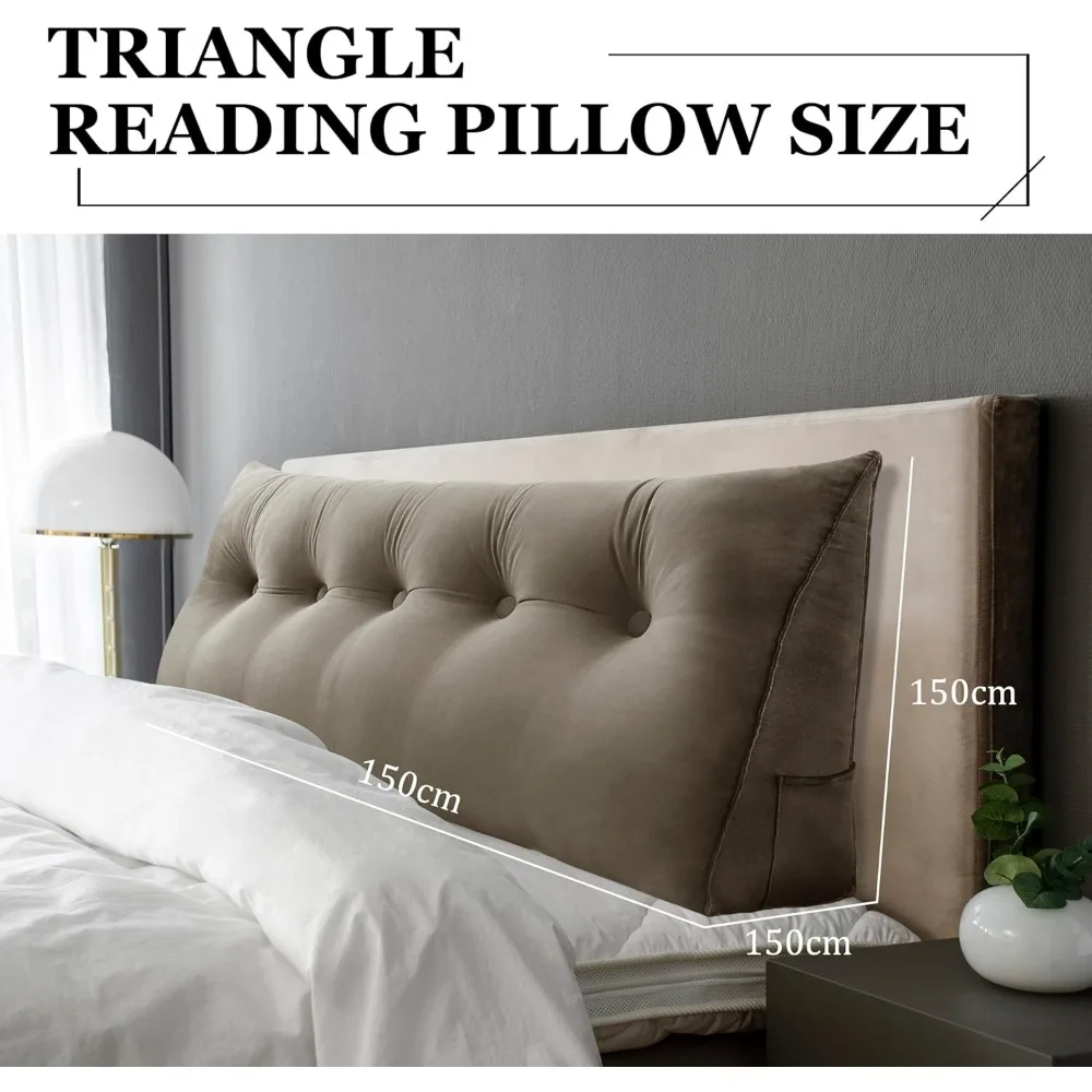 وسادة إسفين سميكة بحجم كوين للسرير - دعم مريح لللوح الأمامي ووسادة مسند الظهر لتحسين وضع الجسم #6