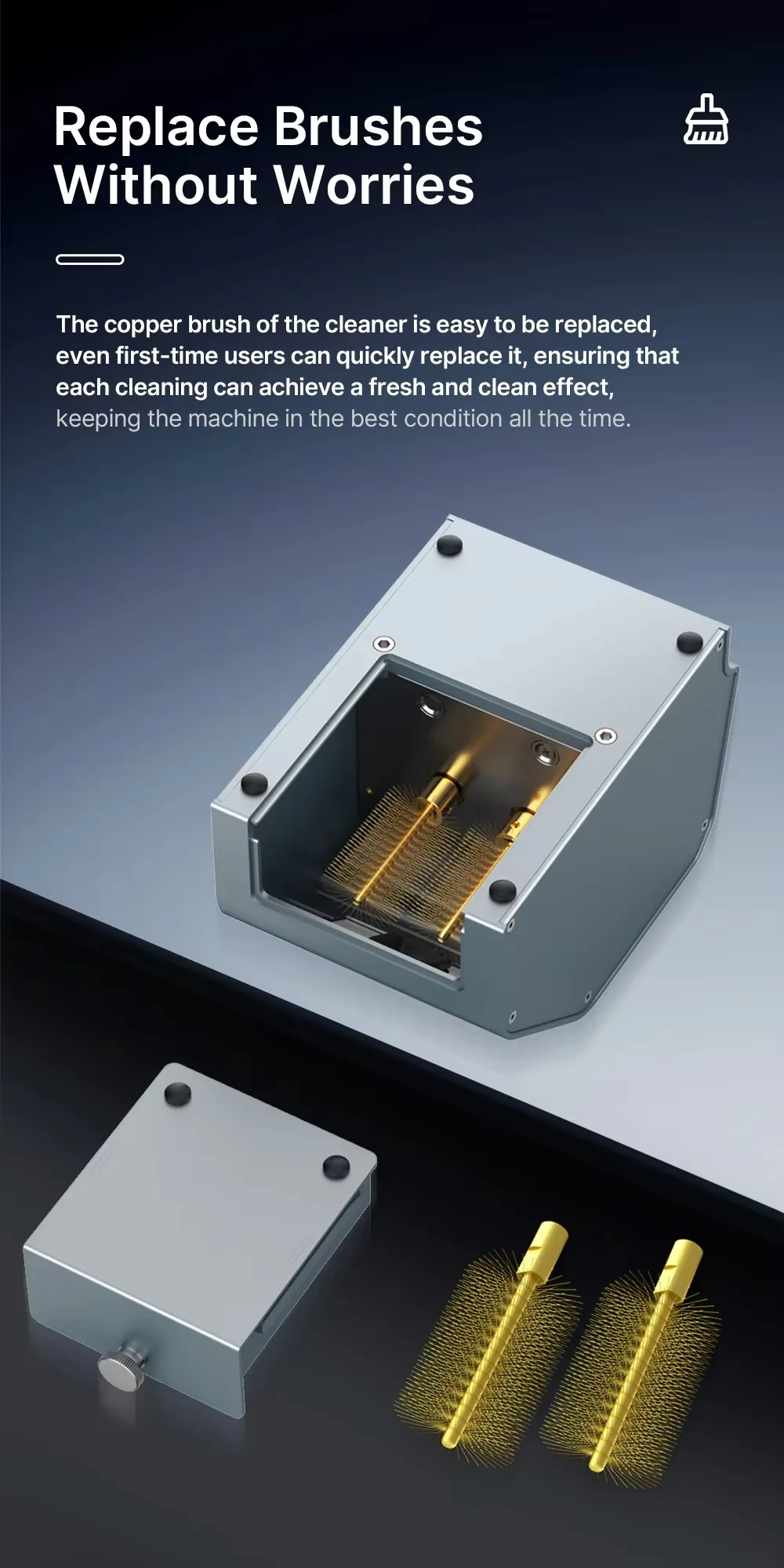 JC Aixun CM30 Lötspitzen-Reinigungsmaschine für C210 C115 C245 T12 Lötspitzen, automatische Entzinnungs- und Reinigungsmaschine – Detail 6