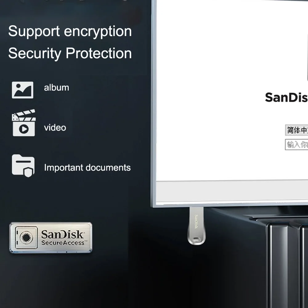 Sandisk SDcz74 USB 3,2 Gen 1 Flash-Laufwerk 32GB 64GB 128GB 256GB 512GB Pen drive Memory Stick 150 MB/s Metall verschlüsse lung u Festplatte