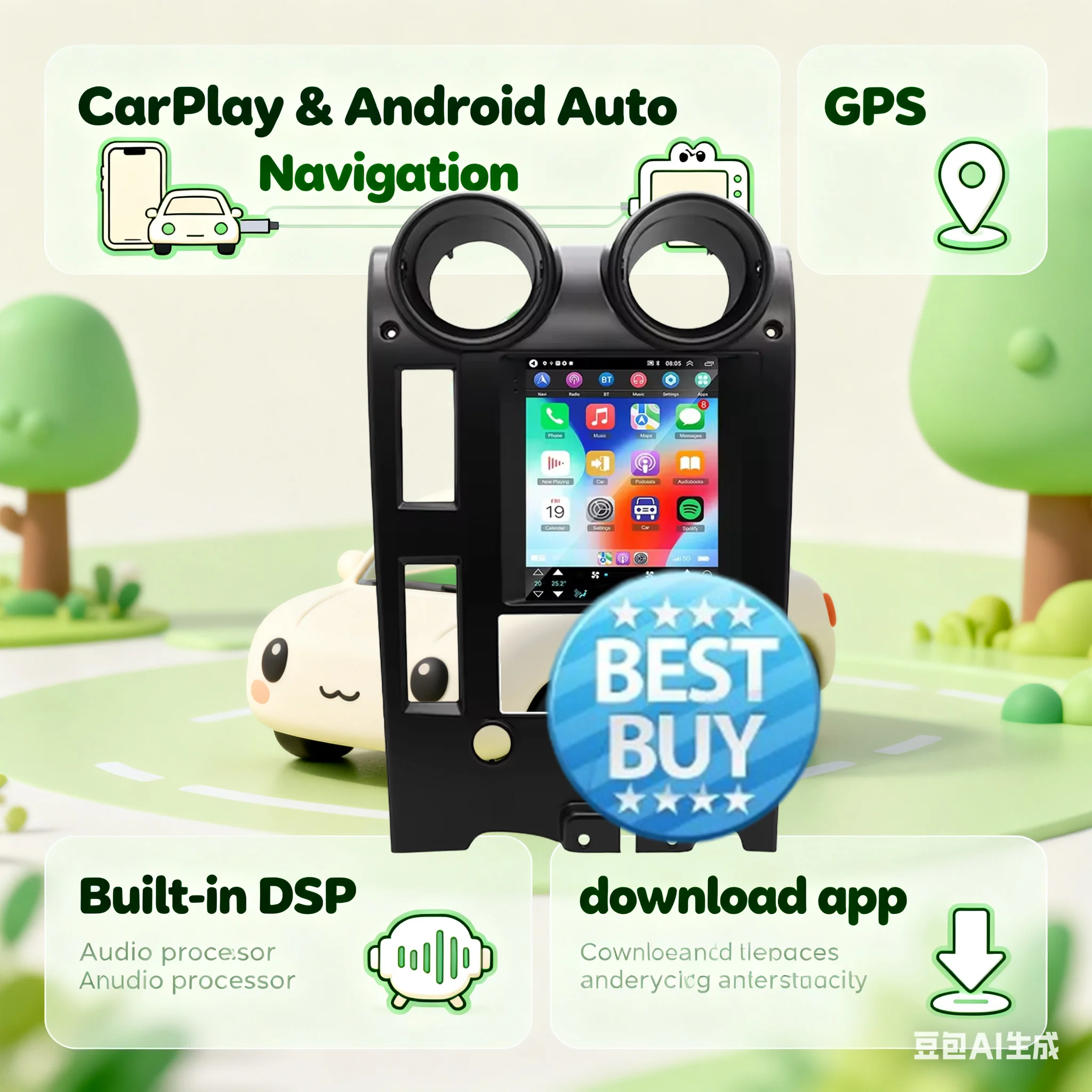 

QLED Screen For Hummer H2 2004 - 2008 Android14 Car Stereo Car Radio with Radio Multimedia Player Car GPS Navigation Head Unit