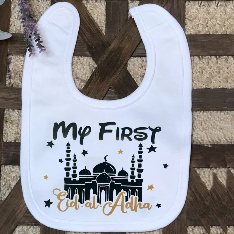 My first Eid Al Adha baby boy girl bib Eid Mubarak Muslim Islamic 1st Eid Ul Adha Al-Adha dinner decoration sign keepsake gift