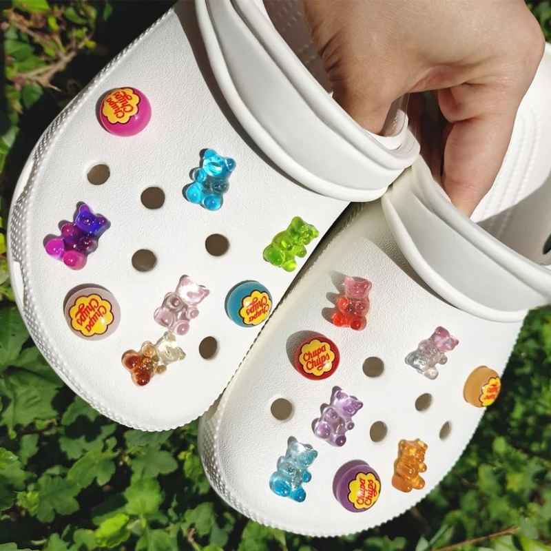 

Charms for Crocs DIY Cartoon Bundle Set Cute Adornment for Clogs Sandals Lovely Candy Bear Kids Clogs Fashion Hot Accessories