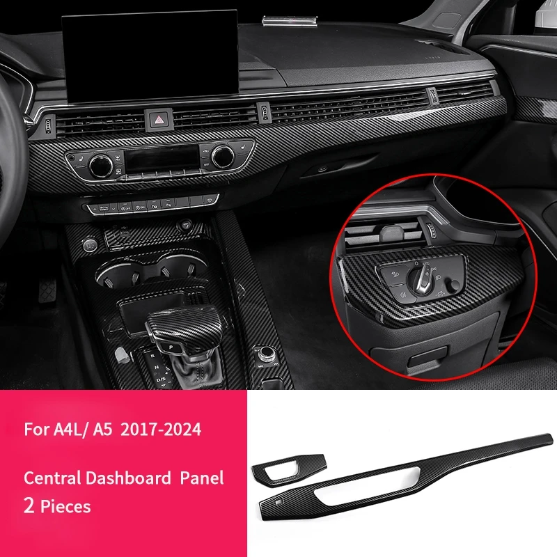 Voor Audi A4L B9 Sedan A4 Allroad Avant S4 A5 S5 2017 2018 2019 2020 2021 2022 2023 2024 ABS Koolstofvezel Overlays Interieurbekleding