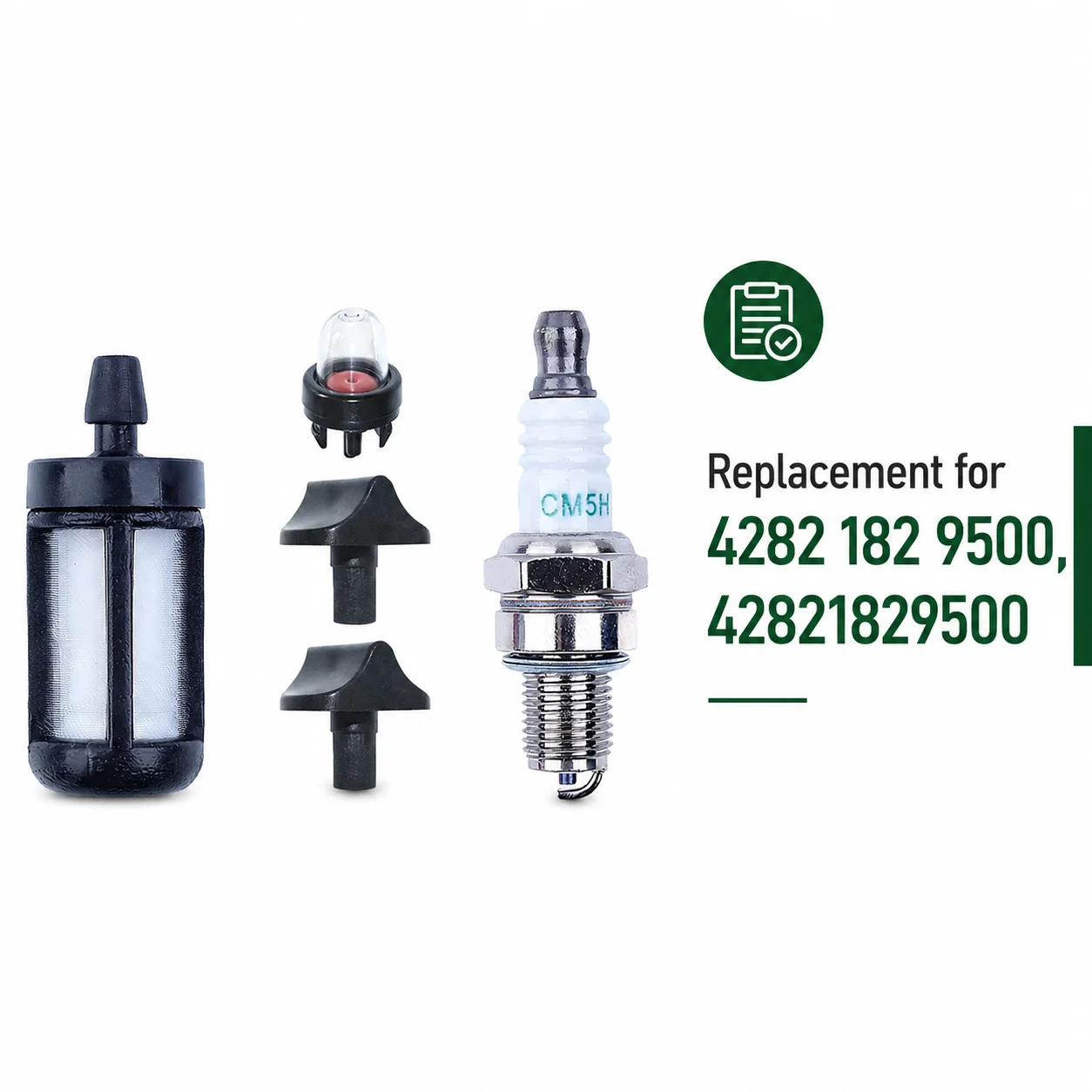 For STIHL BR500 BR550 BR600 BR700 Blower, Carburetor with Spark Plug Air Filter Fuel Filter Primer Bulb Replacement 42821829500