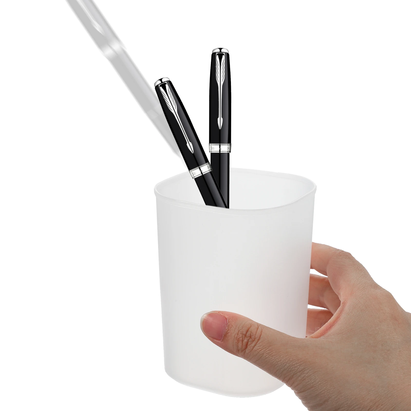 

10 Pcs Pen Holder Stationery Box Large Capacity Frosted Desk Holders for Students Pvc Can